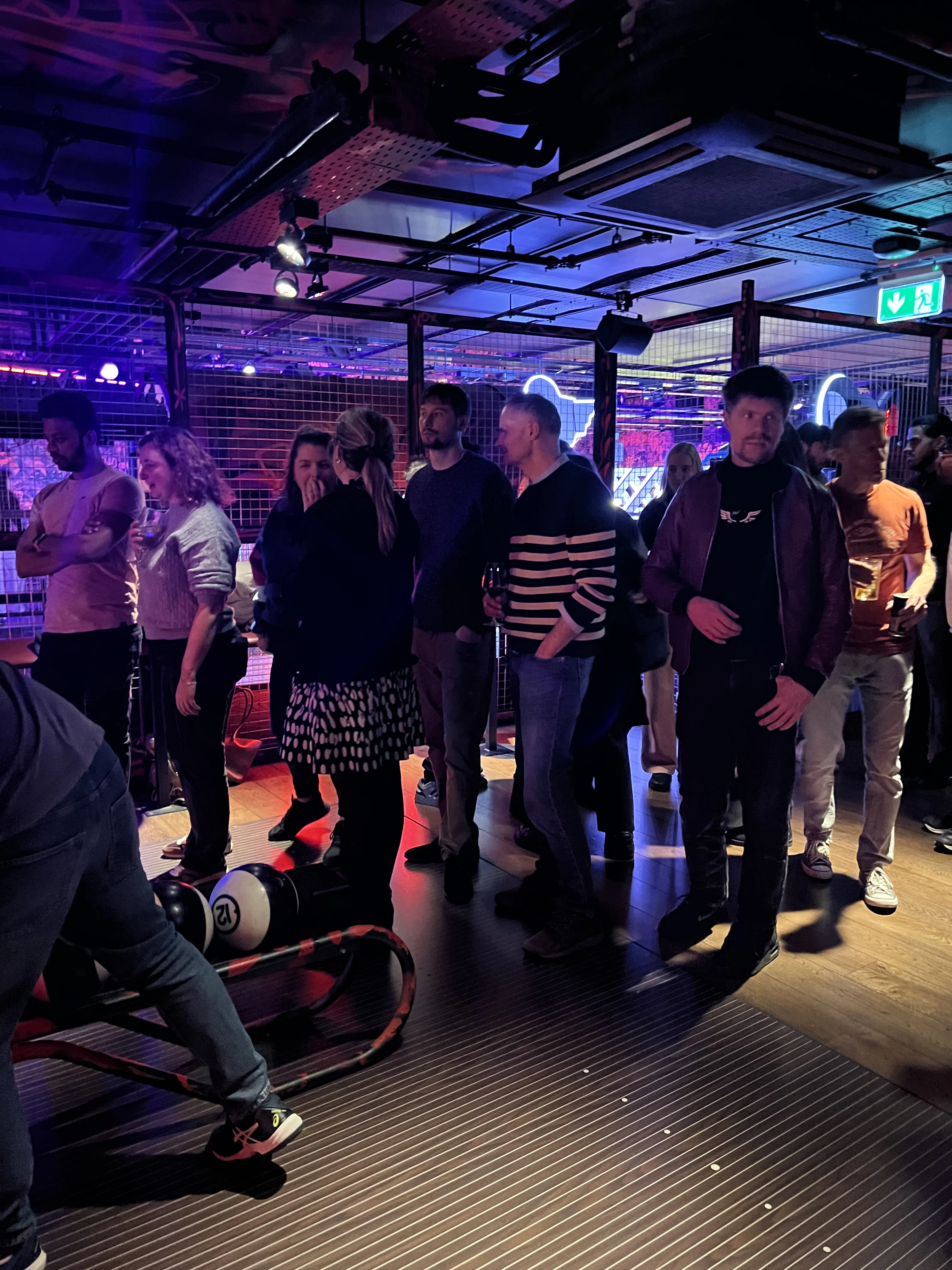 A group enjoying a lively social night out